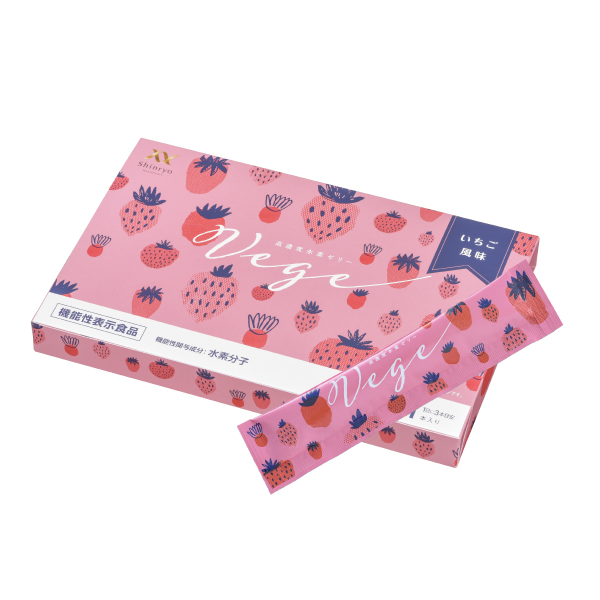 新菱 高濃度水素ゼリー vege いちご風味【軽減税率】