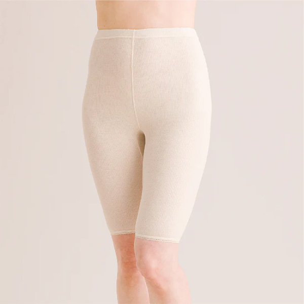 メディロン・リブ調キルトインナー レディース・5分丈パンツ