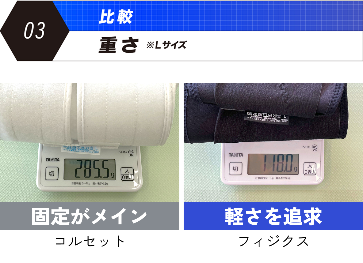 比較3:重さ